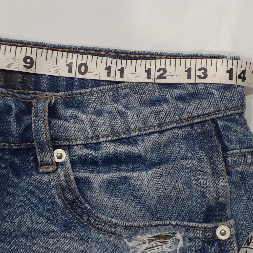Blue Revival blue Heavy distressed jean shorts s… - Picture 8 of 15